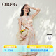OBEG歐碧倩莫奈花園連衣裙夏日暈染多巴胺穿搭50482546 暈染粉 XL /175/42