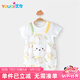 優(yōu)奇夏天嬰兒夏裝寶寶夏季衣服薄款3一6個月短袖連體衣半袖哈衣純棉女