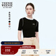 Teenie Weenie小熊針織T恤夏季新款時(shí)髦圓領(lǐng)短袖毛衫白色上衣女裝 黑色 L