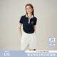范思藍恩范思藍恩學(xué)院風(fēng)polo針織T恤衫女2024夏新款復古經(jīng)典上衣24FS12370 藏青色 L