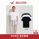 HOLLISTER經(jīng)典小海鷗圖案25夏3件裝棉質(zhì)正肩T恤男女裝324-5118 黑白灰 S (175/92A)