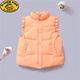 G.duck兒童羽絨馬甲背心秋冬2025新款韓版女童寶寶保暖馬夾女孩花邊坎肩 粉色 140cm