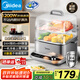 美的（Midea）多功能鍋家用電蒸鍋 燉蒸涮煮一體機(jī) 3層大容量 透明視窗不銹鋼蒸箱 MZ-ZGE2323ZD2