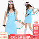 KAMA卡瑪運動(dòng)吊帶紅色裙子女夏季2025新款 性感上衣修身辣妹超顯瘦 藍色 S