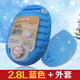 MPPMCK日本熱水袋湯婆子加厚環(huán)保注水暖水袋充水暖手寶暖寶寶暖腳暖肚子 藍色超大號2800ml 帶藍絨套