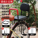 加大座椅自行車(chē)兒童后置電動(dòng)車(chē)單車(chē)后座安全小孩坐椅加厚寶寶椅 黑色 自行車(chē)普通款+護網(wǎng)