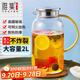 雅集大容量家用錘紋加厚耐熱玻璃冷水壺?zé)畨貨霭组_水壺扎壺水瓶