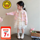 G.DUCKKIDS小黃鴨公主裙女童連衣裙秋裝兒童毛衣開衫裙子女孩小香風(fēng)紗裙套裝 圖片色 90 建議1~2歲【 80-90cm】cm