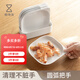懶角落吐骨碟家用骨碟盤子骨頭垃圾塑料盤子食品級餐盤碟子零食盤套裝 白色+米色-6個裝組合