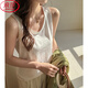 浪莎雪花棉寬松吊帶背心女打底可外穿慵懶風(fēng)遮肉小背心日系無(wú)袖上衣