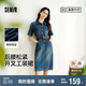 森馬（Semir）森柔牛仔|商場同款牛仔連衣裙女腰帶2025夏季工裝裙103325114001
