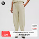 lululemon丨Loungeful 女士超寬松款高腰中長(cháng)運動(dòng)褲 LW6CI7S 生亞麻色 XXS /2