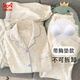 貓人（MiiOW）帶胸墊短袖睡衣女夏季可愛學(xué)生云朵純棉紗布家居服短褲長褲三件套 固定胸墊[云朵棉]三件套:彩虹豆 L 女(建議100-120斤)