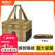 原始人戶外露營(yíng)裝備便攜收納包多功能餐具套鍋營(yíng)燈卡式氣罐防撞雜物袋 卡其色25L【大容量 分離收納】