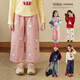 LUSON【好輕松】小O寶Okids童裝寶寶刺繡牛仔褲女趣味2025秋女童直筒褲