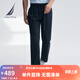 諾帝卡（NAUTICA）【大促爆款】男裝25春夏新款天絲亞麻休閑褲男PO5212 藏青4NV L
