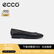 愛步（ECCO）芭蕾舞鞋 夏季百搭圓頭羊皮單鞋舒適通勤淺口女鞋 舞悅234323 黑色23432301001 38