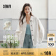 森馬（Semir）牛仔外套女中長款落肩寬松夾克2025春秋棉質(zhì)通勤109125108014