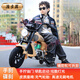 聚樂(lè )童兒童摩托車(chē)暴風(fēng)哈雷騎士摩托男女孩可坐人兩輪電動(dòng)摩托小孩摩托車(chē) 卡其+手擰油門(mén)+碟剎+充氣輪+高速無(wú)刷電機+24V電瓶