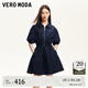 VEROMODA七夕禮物連衣裙女2025夏季新款松緊腰純色運(yùn)動(dòng)風(fēng)連衣裙百搭減齡 海藍(lán)色 L