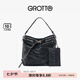 GROTTO個(gè)樂(lè)流浪包中號(hào)子母包托特松弛感通勤斜挎單肩包七夕禮物 經(jīng)典黑 中號(hào)