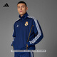 adidas皇馬足球休閑文化夾克外套男裝夏季阿迪達(dá)斯官方   深藍(lán)(推薦選大一碼)   M