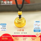 六福珠寶七夕禮物足金小胖福袋福滿傳家黃金吊墜配頸繩項(xiàng)鏈 計(jì)價(jià) 約7.14克