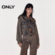 ONLY ONLY2024春季新款復古百搭直筒短款翻領(lǐng)牛仔短外套女|124154006