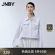 江南布衣（JNBY）春夾克挺括通勤寬松翻領(lǐng)衣服簡(jiǎn)約短款外套5N2614380 140/雪白 S
