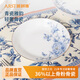 ARST雅誠德青瓷雅韻輕奢中式碗盤(pán)筷子抗菌釉面高檔骨瓷餐具青花瓷套裝喬遷禮 8寸羅紋深圓盤(pán)*2個(gè)【高檔骨瓷】