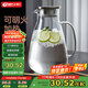 天喜（TIANXI）涼水壺高硼硅玻璃杯大容量冷水杯玻璃茶壺果汁杯節(jié)日禮物2.2L