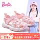 芭比童鞋夏季兒童涼鞋小花裝飾女童包頭沙灘涼鞋DA5920粉色27碼