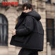 鴨鴨90鴨絨羽絨服男女同款保暖連帽情侶工裝短款戶(hù)外沖鋒男士加厚外套
