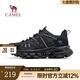 駱駝（CAMEL）新款女士休閑鞋輕便軟底簡約舒適戶外徒步鞋 G24S342016黑色 (女款) 36