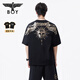 BOY LONDON【暗黑羅盤】夏情侶款短袖權(quán)杖印花炸街潮牌T恤N01906 黑印金N01906 經(jīng)典升級(jí)款 L