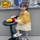 G.DUCKKIDS女童秋裝2024新款外套春秋款兒童衣服韓系童裝風(fēng)衣上衣女寶沖鋒衣 姜黃 女童外套 110 建議4-5歲
