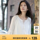 森馬（Semir）長(cháng)袖襯衫女流蘇刺繡波西米亞風(fēng)2025秋白色寬松袖襯衣10A525105001