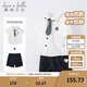 戴維貝拉（DAVE＆BELLA）禮服表演服裝演出服學(xué)院紳士周歲禮服寶寶衣服兒童套裝男童夏裝 白色 120 cm（建議身高110-120cm）