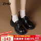 ZHR樂(lè )福鞋女春秋厚底英倫單鞋女時(shí)尚甜美學(xué)院風(fēng)女鞋 BZ21 黑色 38 