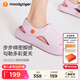 moodytiger兒童洞洞鞋夏季透氣舒適排汗百搭戶外沙灘鞋子男童拖鞋女童涼鞋 淺紫藤 34