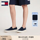 TOMMY JEANS【輕便船鞋】25春夏男裝棉質(zhì)懶人一腳蹬運(yùn)動鞋休閑鞋帆布鞋 【01366】藏青色C1G 42
