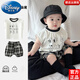 迪士尼（Disney）嬰兒夏裝套裝寶寶衣服夏季短袖童裝衣服嬰幼兒夏天超萌男童兩件套 T恤+短褲 90 建議1~2歲【 80-90cm】