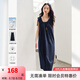 梵希蔓復(fù)古牛仔無袖連衣裙女2025年夏季新款簡約寬松圓領(lǐng)氣質(zhì)長裙 M9801 深藍(lán)色 L