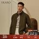 SKARO【仿麂皮絨】秋冬美式哈靈頓G9夾克外套男士皮夾克男裝上衣 深綠色SKL411-1 XL (50)