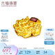 六福珠寶  足金貔貅路路通鎏彩工藝黃金轉(zhuǎn)運(yùn)珠手繩送禮  L07A1TBP0005 金重0.45克