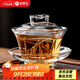 金鑲玉 玻璃茶杯 玻璃蓋碗 高硼硅耐熱防爆泡茶碗 三才蓋碗±150ml