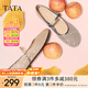 他她（TATA）法式氣質(zhì)透氣涼鞋女鞋平底網(wǎng)面單鞋2025夏季新款 粉杏 37