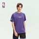 NBA官方球隊文化系列男女同款T恤 湖人隊（紫色） L