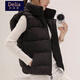 矜持范馬甲女2025秋冬女士棉馬甲短款韓版顯瘦背心外套女士馬甲外穿女 黑色 L 建議90-105斤