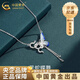 中國黃金（CHINA GOLD）990銀琺瑯蝴蝶靈蛇項鏈本命年蛇年女七夕情人節(jié)禮物送女朋友老婆 【送女友】蝴蝶靈蛇項鏈
